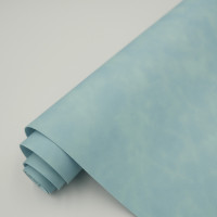 Переплетный кожзам "Мраморный SOFT TOUCH" голубой 100 х 140 см