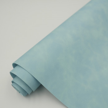Переплетный кожзам "Мраморный SOFT TOUCH"  голубой 30 х 70 см