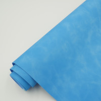 Переплетный кожзам "Мраморный SOFT TOUCH"  синий 100 х 140 см