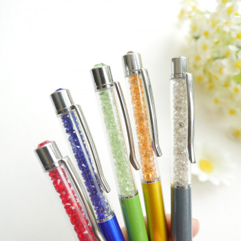 Ручка шариковая, подарочная «Алмазная россыпь», в пластиковом футляре, цвет травяной
