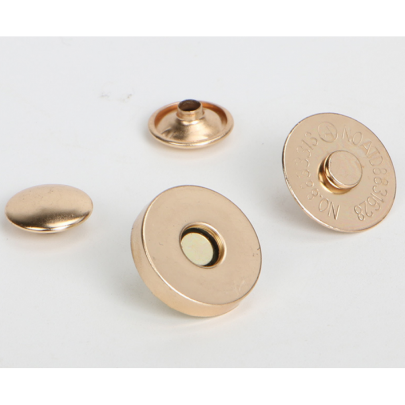 Магнитная кнопка 14 мм темное серебро (10 шт)