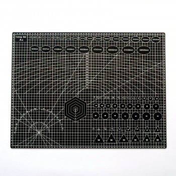 Набор черных ковриков (матов) для резки А2, A3, A4 , двусторонние, самовосстанавливающиеся, 3-слойные, черные