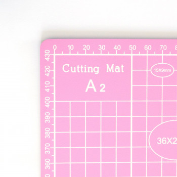 Коврик (мат) для резки А2, двусторонний, самовосстанавливающийся, 3-слойный, розовый