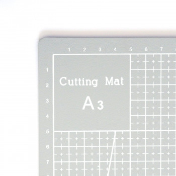 Коврик (мат) для резки А3, двусторонний, самовосстанавливающийся, 3-слойный, серый