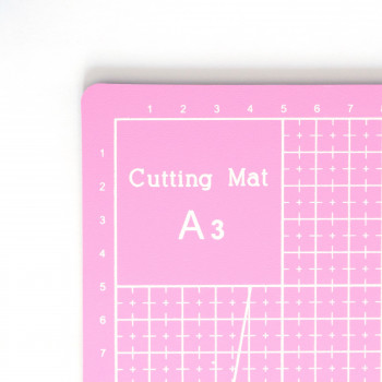 Коврик (мат) для резки А3, двусторонний, самовосстанавливающийся, 3-слойный, розовый