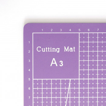 Коврик (мат) для резки А3, двусторонний, самовосстанавливающийся, 3-слойный, фиолетовый