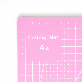 Коврик (мат) для резки А4, двусторонний, самовосстанавливающийся, 3-слойный, розовый