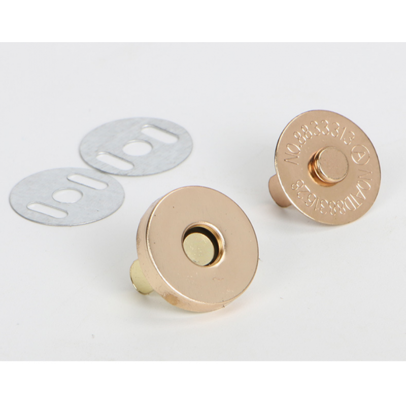 Магнитная кнопка 18 мм розовое золото.ширина 3мм (10 шт)