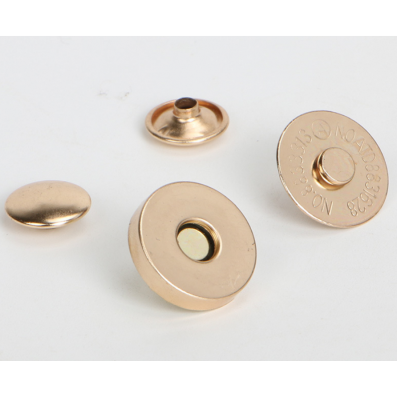 Магнитная кнопка 14 мм розовое золото (10 шт)