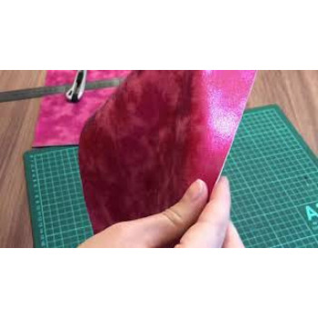 Переплетный кожзам "Нубук" мраморный рыжий 30 х 140 см